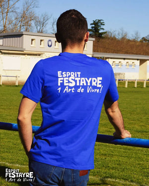 T-Shirt : "un Art de Vivre !" - Bleu