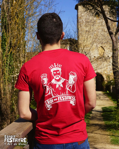 T-Shirt : "Roi des Festayres" - Rouge - Homme