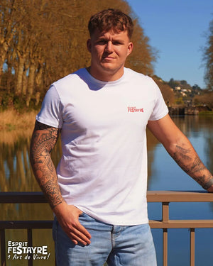 T-Shirt : "Ambiance Feria" - Blanc - Homme