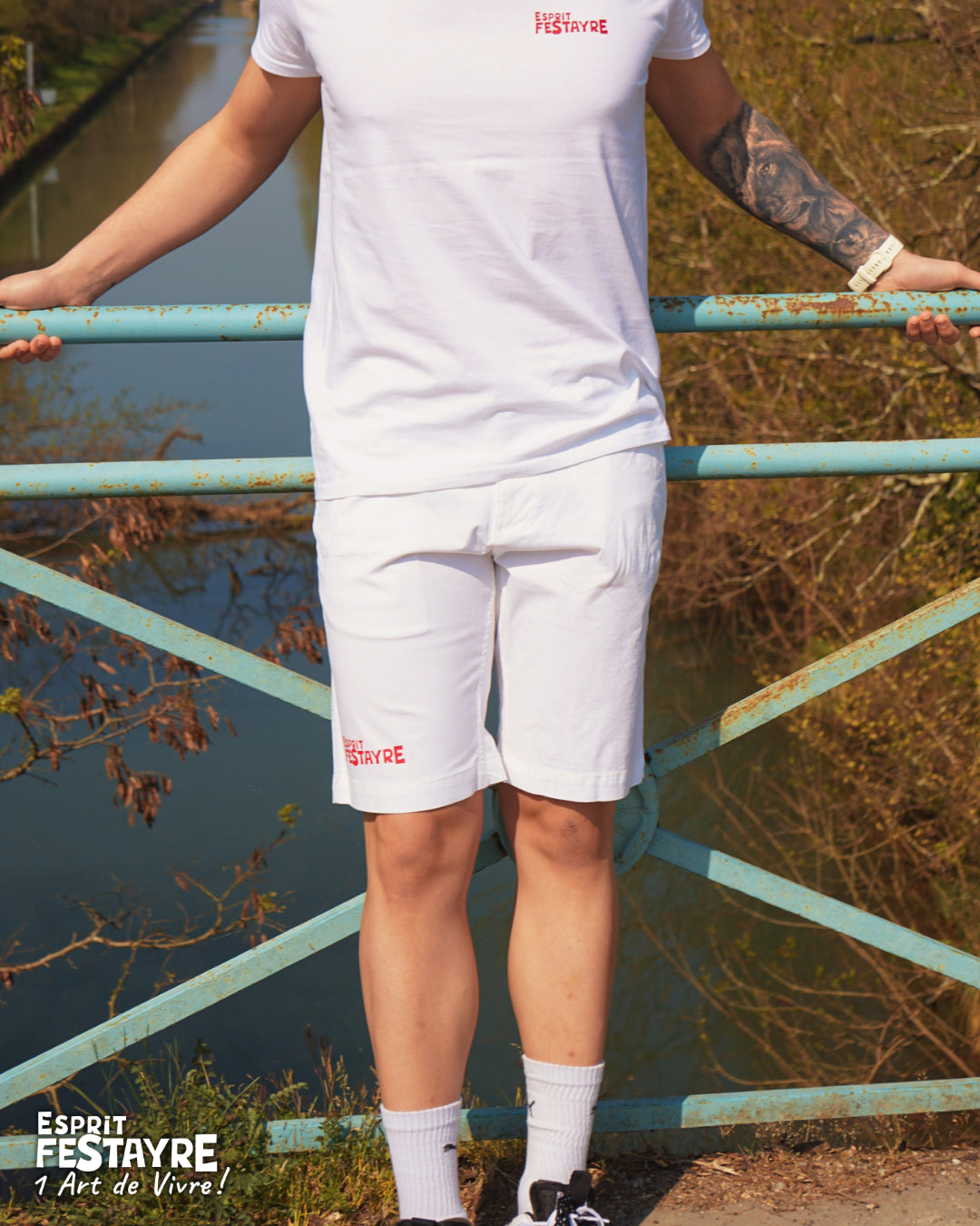 Bermuda : "Chino" Homme - Blanc