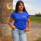 T-Shirt : "Festayres comme Cochons" - Bleu - Femme