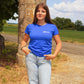 T-Shirt : "Reine des Festayres" - Bleu - Femme