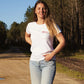 T-Shirt : "Reine des Festayres" - Blanc - Femme