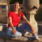 T-Shirt : "Reine des Festayres" - Rouge - Femme