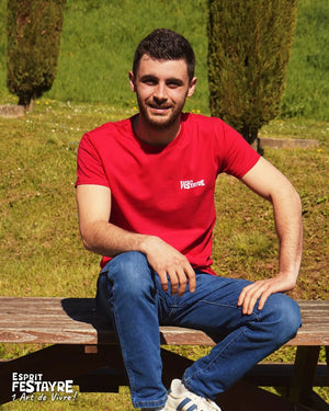 T-Shirt : "Roi des Festayres" - Rouge - Homme