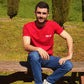 T-Shirt : "Route du Festayre" - Rouge - Homme