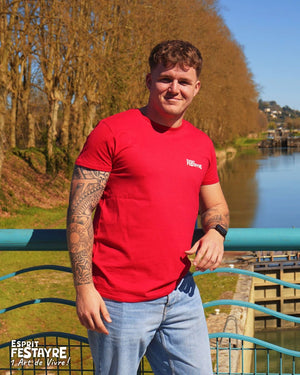 T-Shirt : "Festayres comme Cochons" - Rouge - Homme