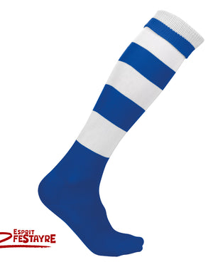Chaussettes "Cerclées" unisexe - Blanc/Bleu