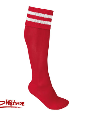 Chaussettes "Rayées" unisexe - Rouge/Blanche