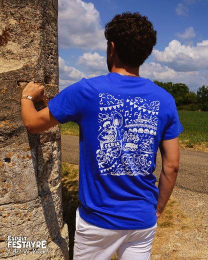 T-Shirt : "Ambiance Feria" - Bleu - Homme