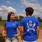 T-Shirt : "Reine des Festayres" - Bleu - Femme